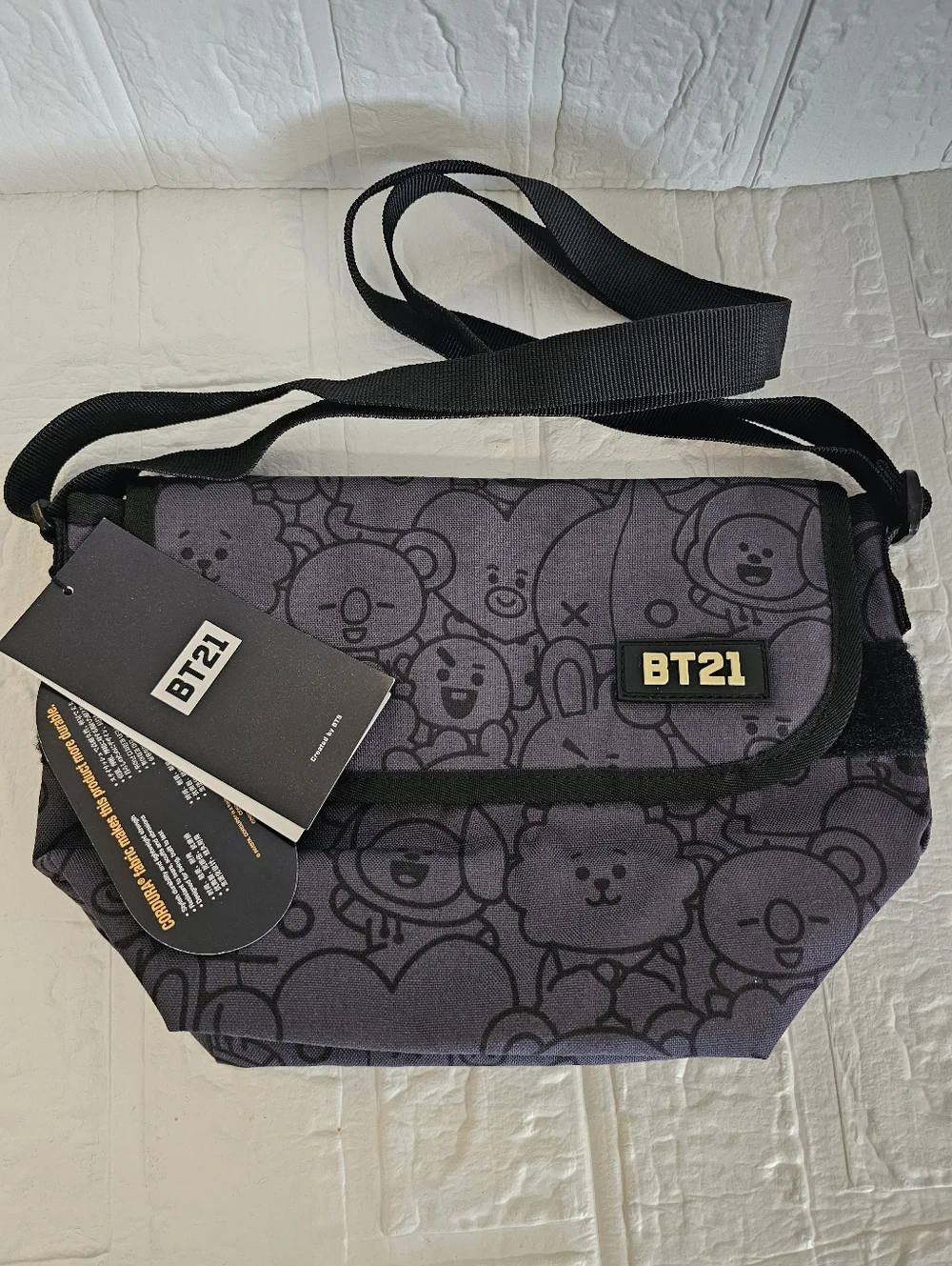 NWT BT21 Small Messenger Crossbody Bag - Picture 1 of 3